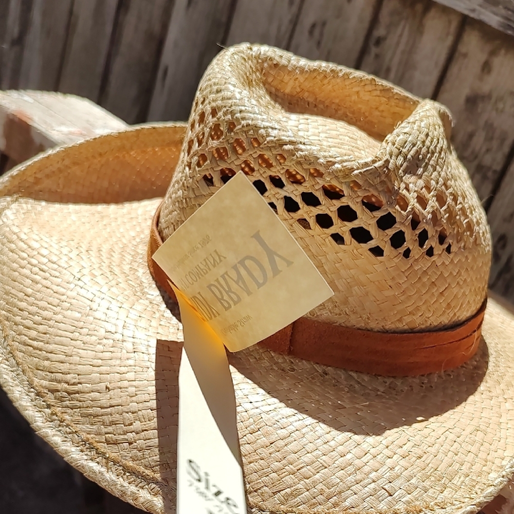 Straw Turquoise Accent Cowboy Hat - Shady Brady - Picture 5 of 5